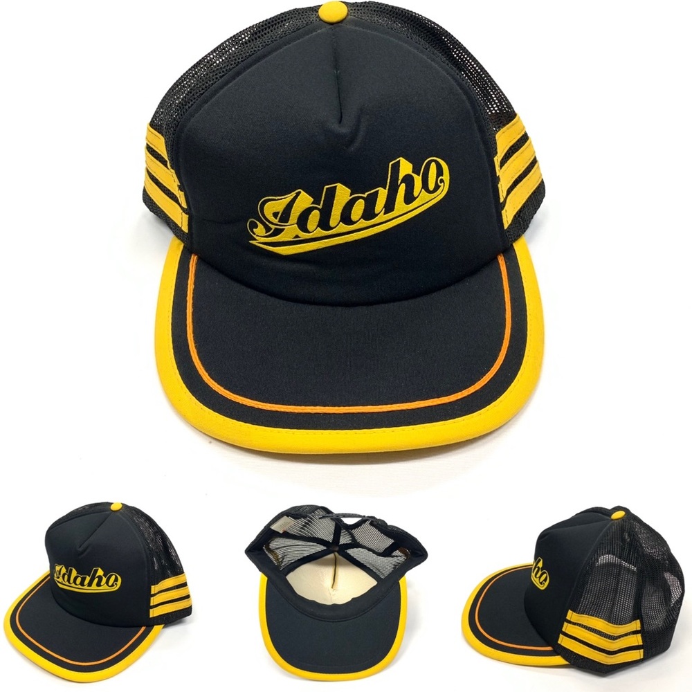 Vintage Three 3 Stripe Idaho Snapback Trucker Hat